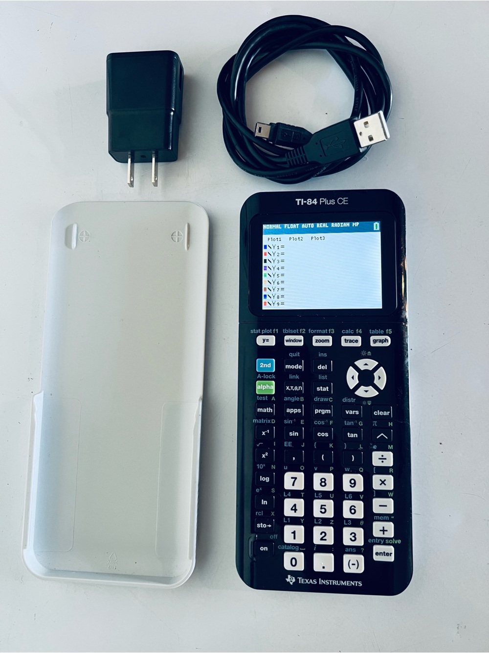 Texas Instruments TI-84 Plus CE Graphing Calculator in Black & Whitey Conditions